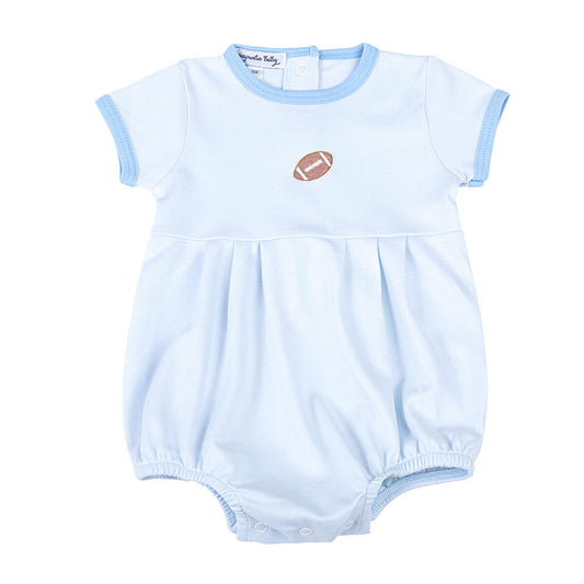 Magnolia Baby S/S Boy Football Emb Bubble