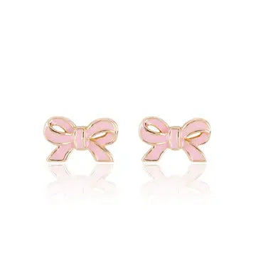 Girl Nation Pink Bow Earrings