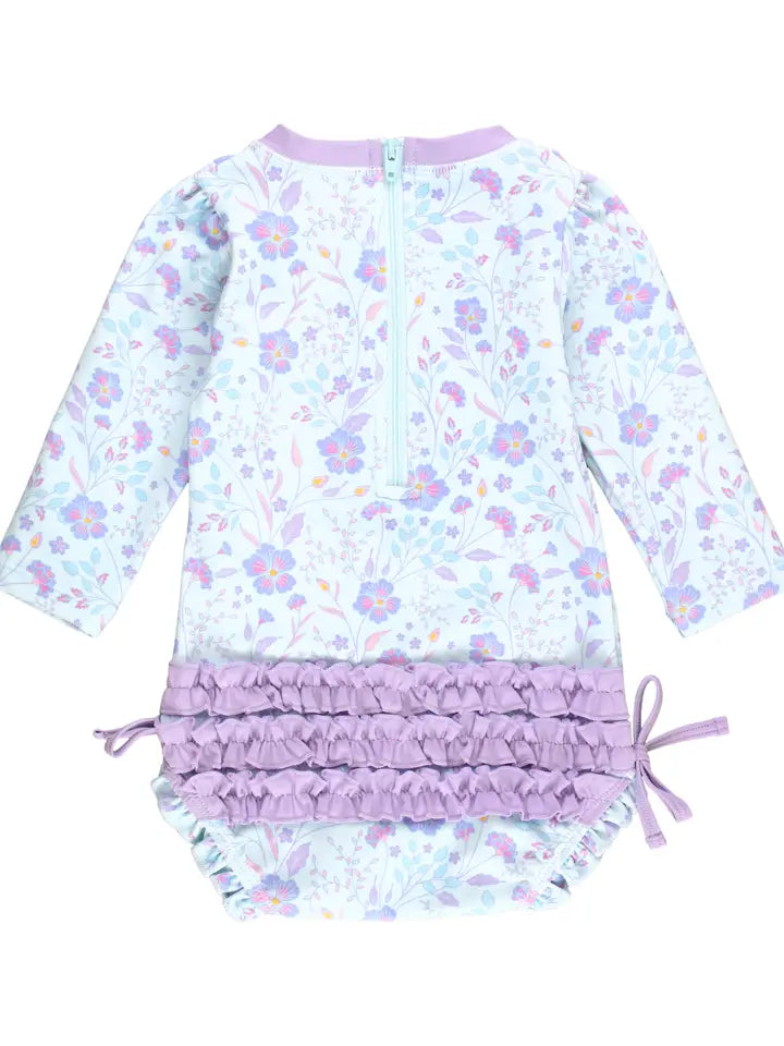 RuffleButts One Piece Garden Longsleeve