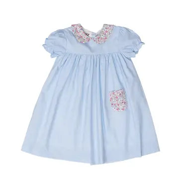 The Oaks Penny Blue W/ Pink Floral Dress