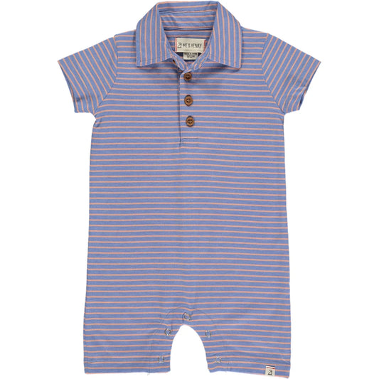 Me & Henry Royal/Pink Stripe Romper