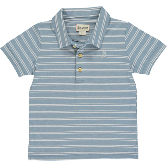 Me & Henry Blue/White Stripe Polo