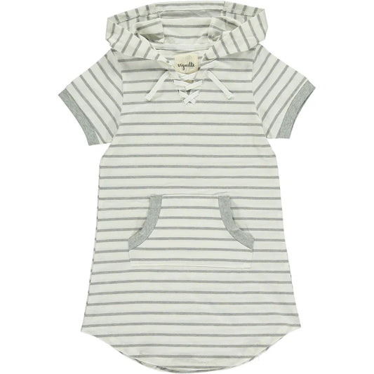 Vignette Tracy Grey Stripe Dress