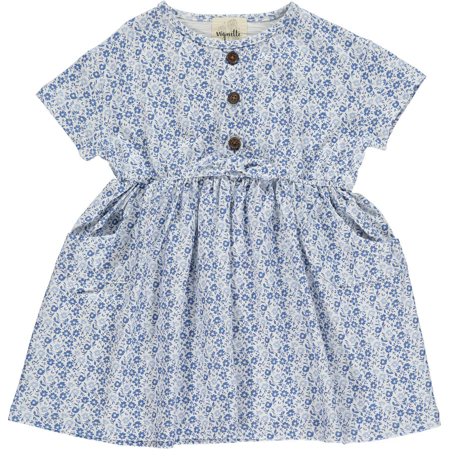 Vignette Daisy Blue Floral Dress