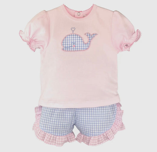 Pink Whale Short Set