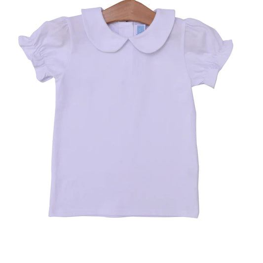 Trotter Street Kids Peter Pan Collar Shirt - White