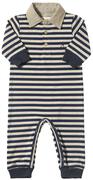 Me & Henry Black/Beige Polo Romper