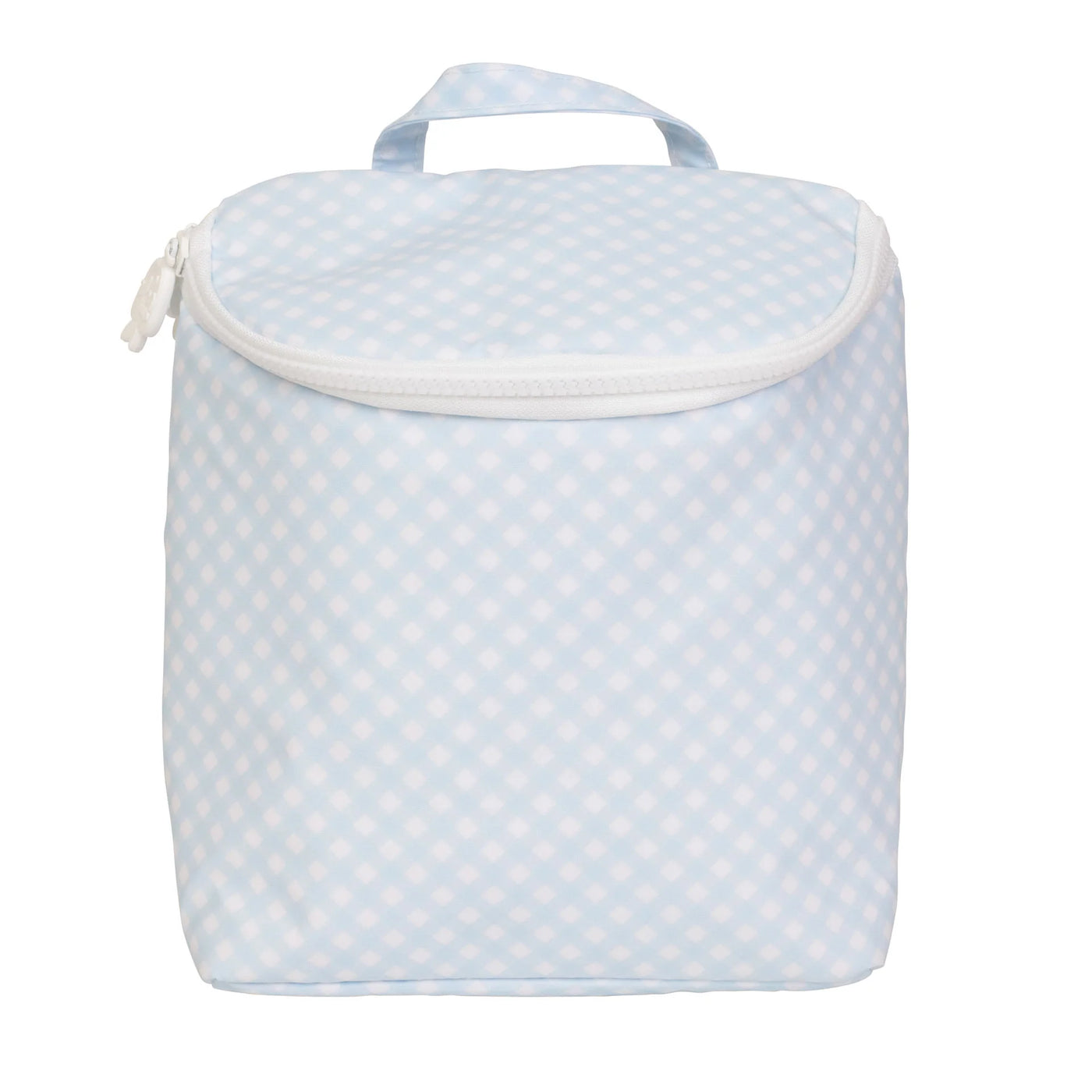 Apple Of My Isla Blue Gingham Bottle Bag