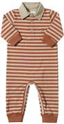 Me & Henry Brown/Beige Polo Romper