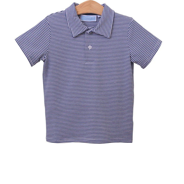 Trotter Street Kids Blue Stripe Polo