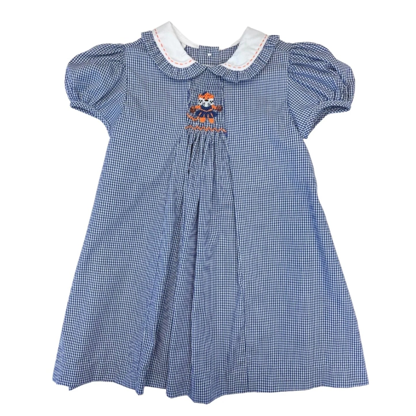 Krewe Kids Navy Tiger Smocked Dress