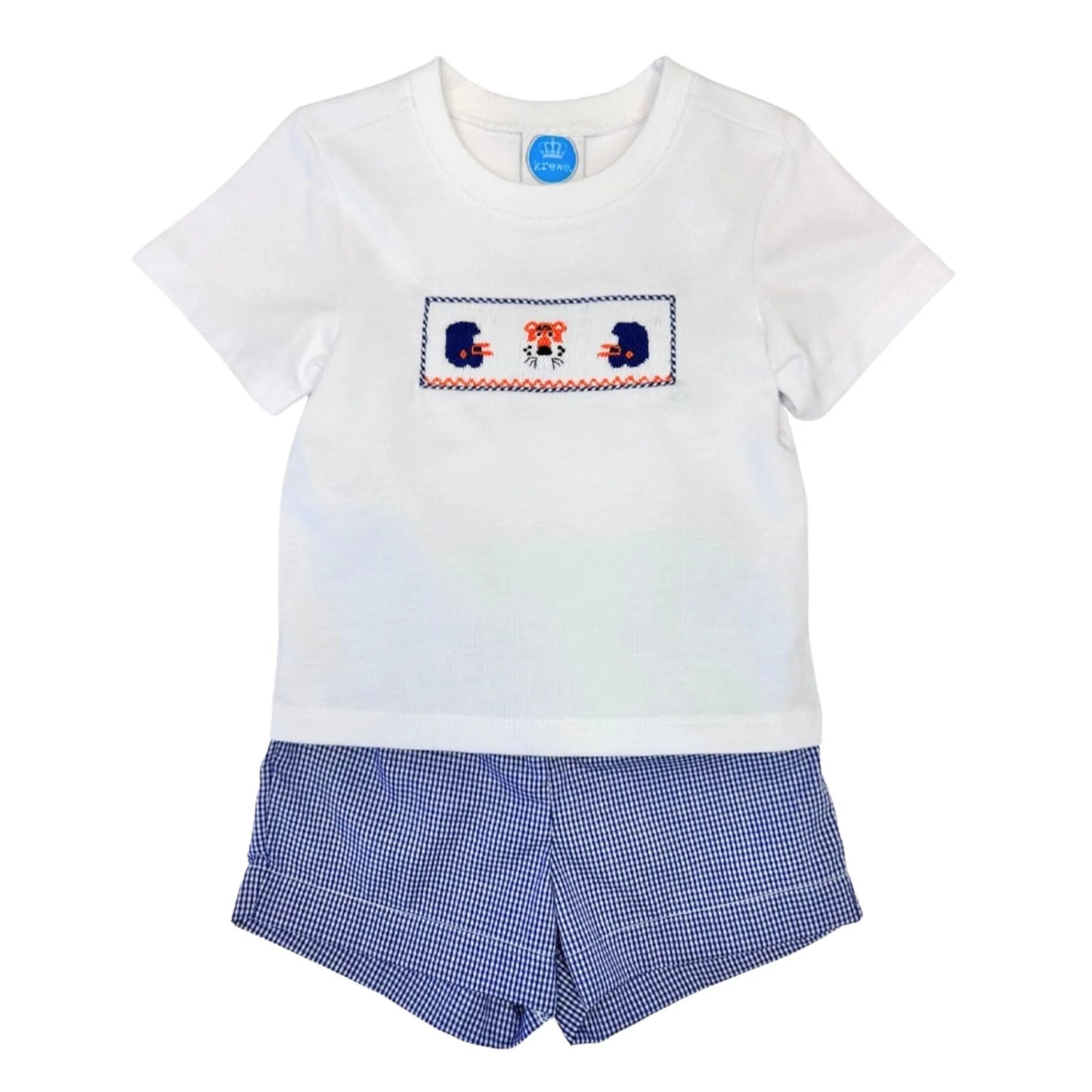 Krewe Kids Smocked Tiger Short Set