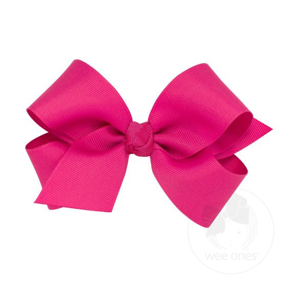 Wee Ones Medium Basic Grosgrain Bow w/ Knot Wrap