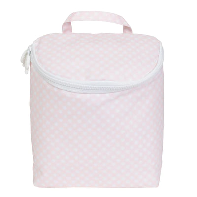 Apple Of My Isla Pink Gingham Bottle Bag