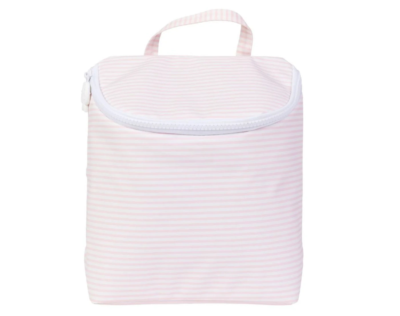 Apple Of My Isla Pink Striped Bottle Bag