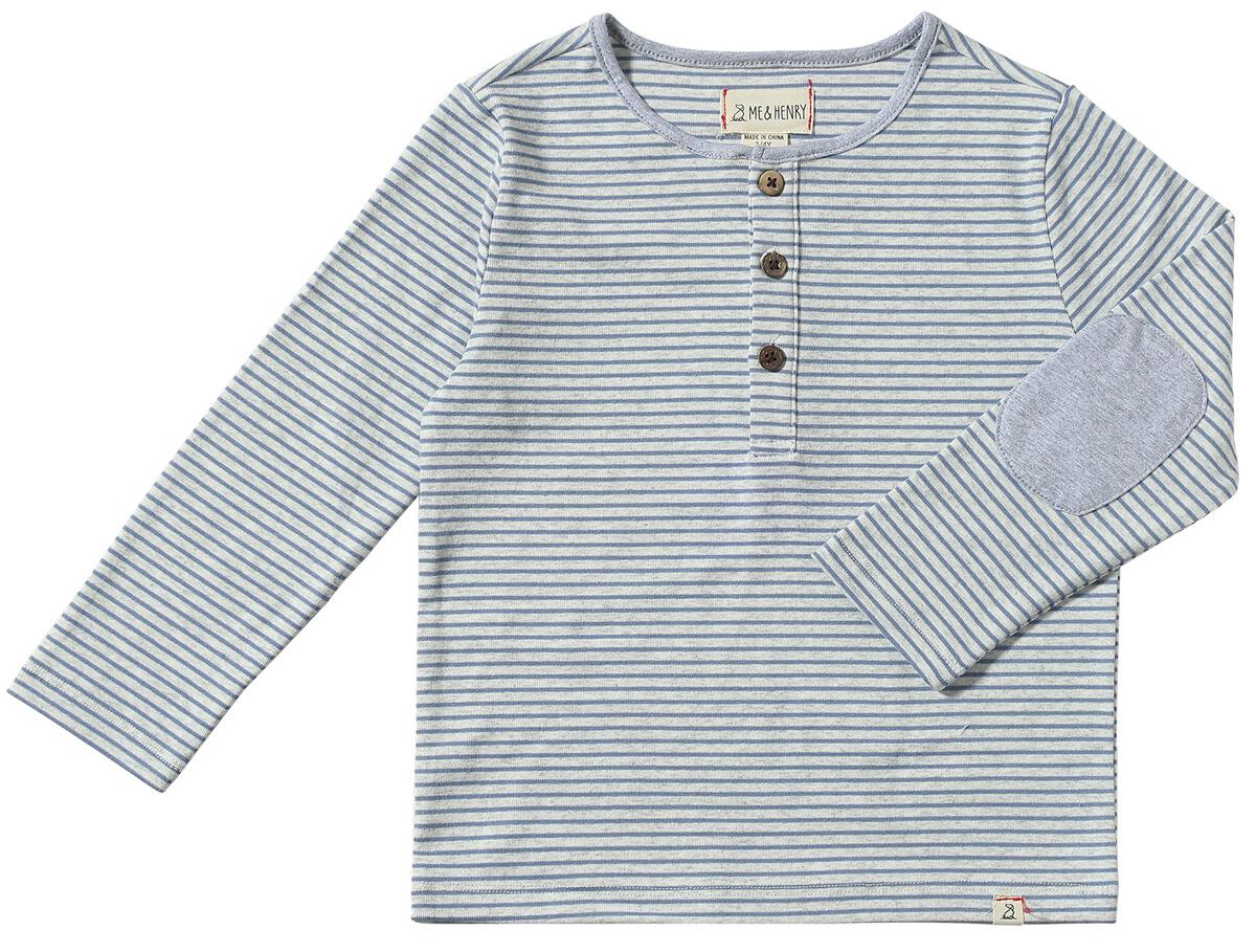 Me & Henry Royal/White Stripe Henley Shirt