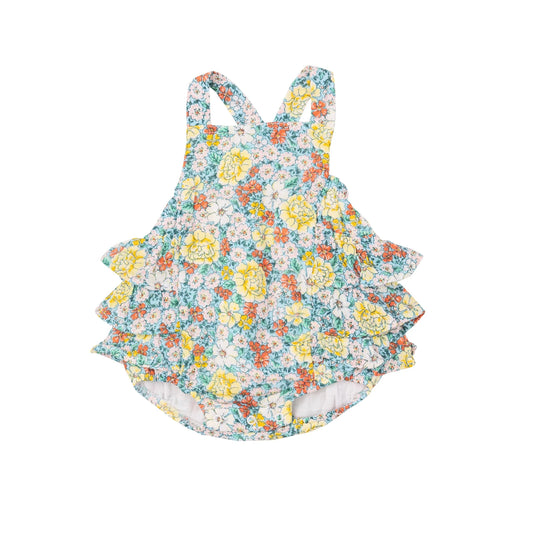 Angel Dear Peony Floral Sunsuit