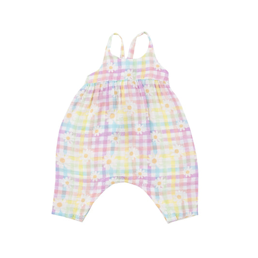 Angel Dear Daisy Gingham Romper