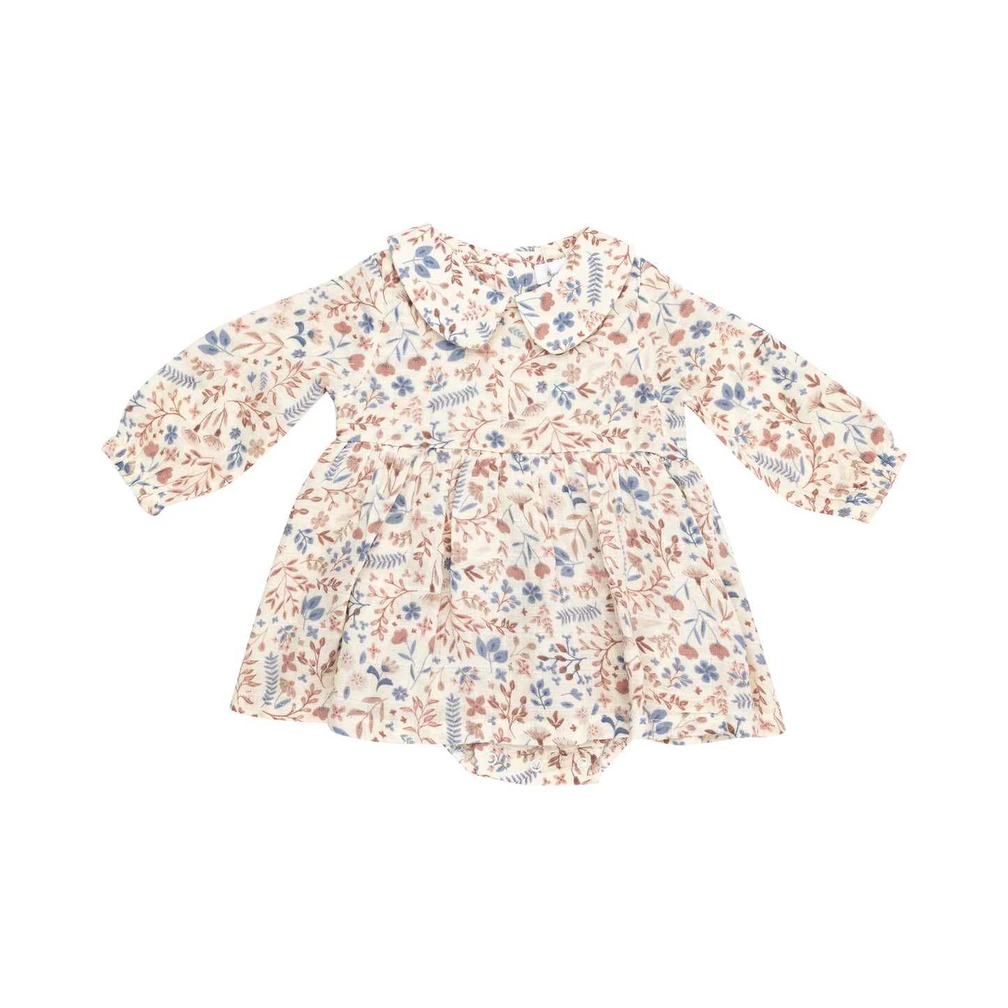 Angel Dear Western Floral Peter Pan Collar Bubble w/ Skirt